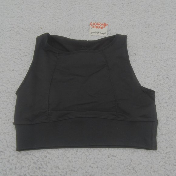 Free People Movement Good Karma Logo Sports Bra Top Women's Size M/L Black NEW - Picture 3 of 9